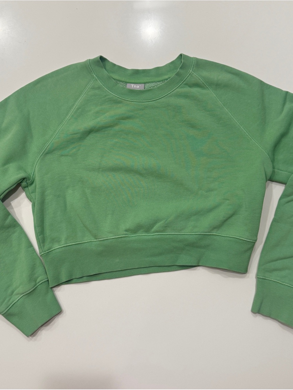 Cropped Crewneck Sweatshirt in Green